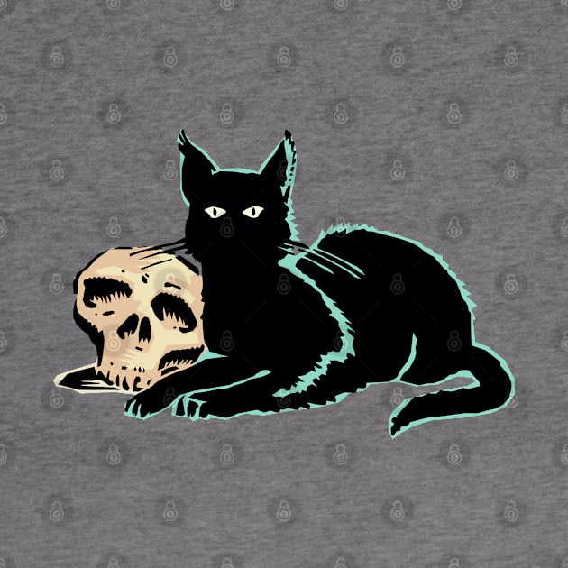 Skull and cat by Suva